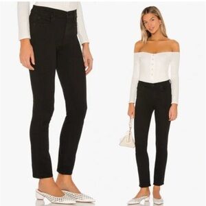 Mother Jeans Womens 25 Black Mid Rise Dazzler Ankle Not Guilty Straight Leg USA